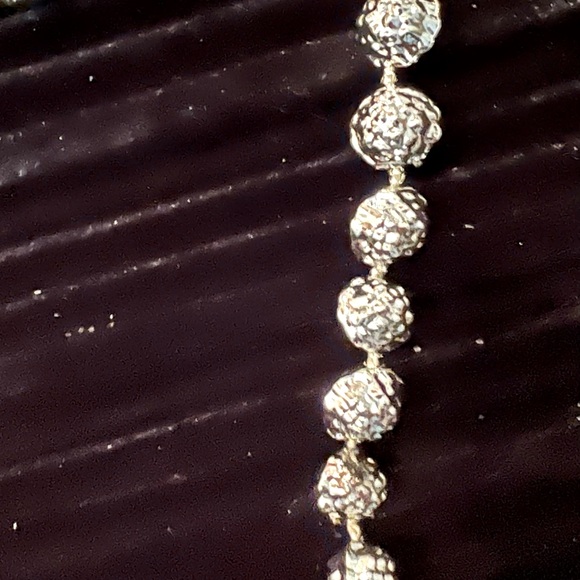 SILVER BEADED LOOK GARLAND Three at 18 feet equals 54 feet of garland - Picture 2 of 2